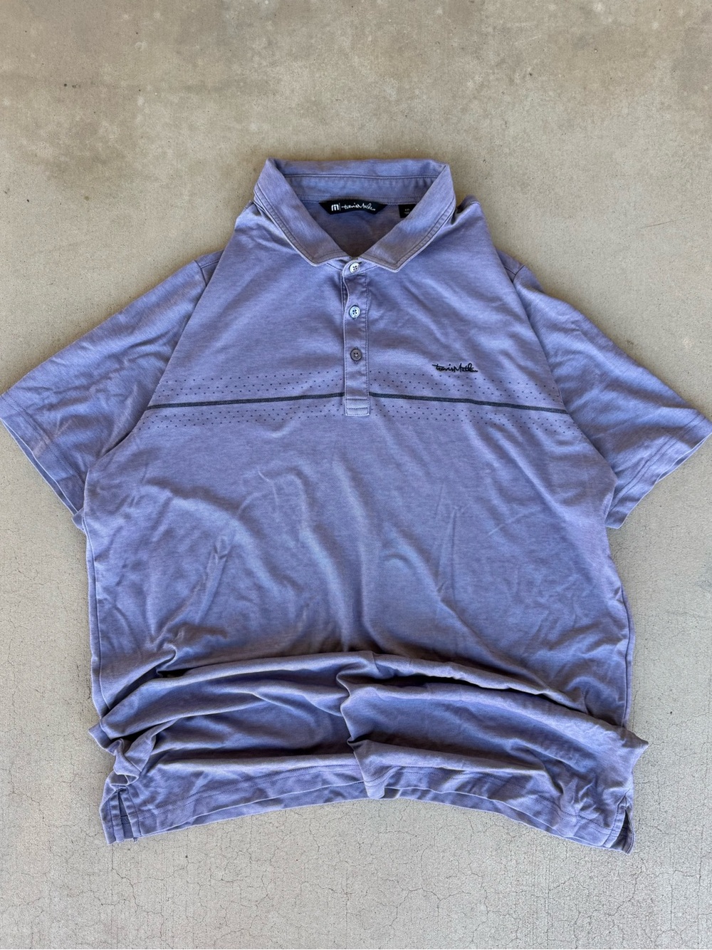 TravisMathew Purple Heather Golf Polo Shirt – Size XXL